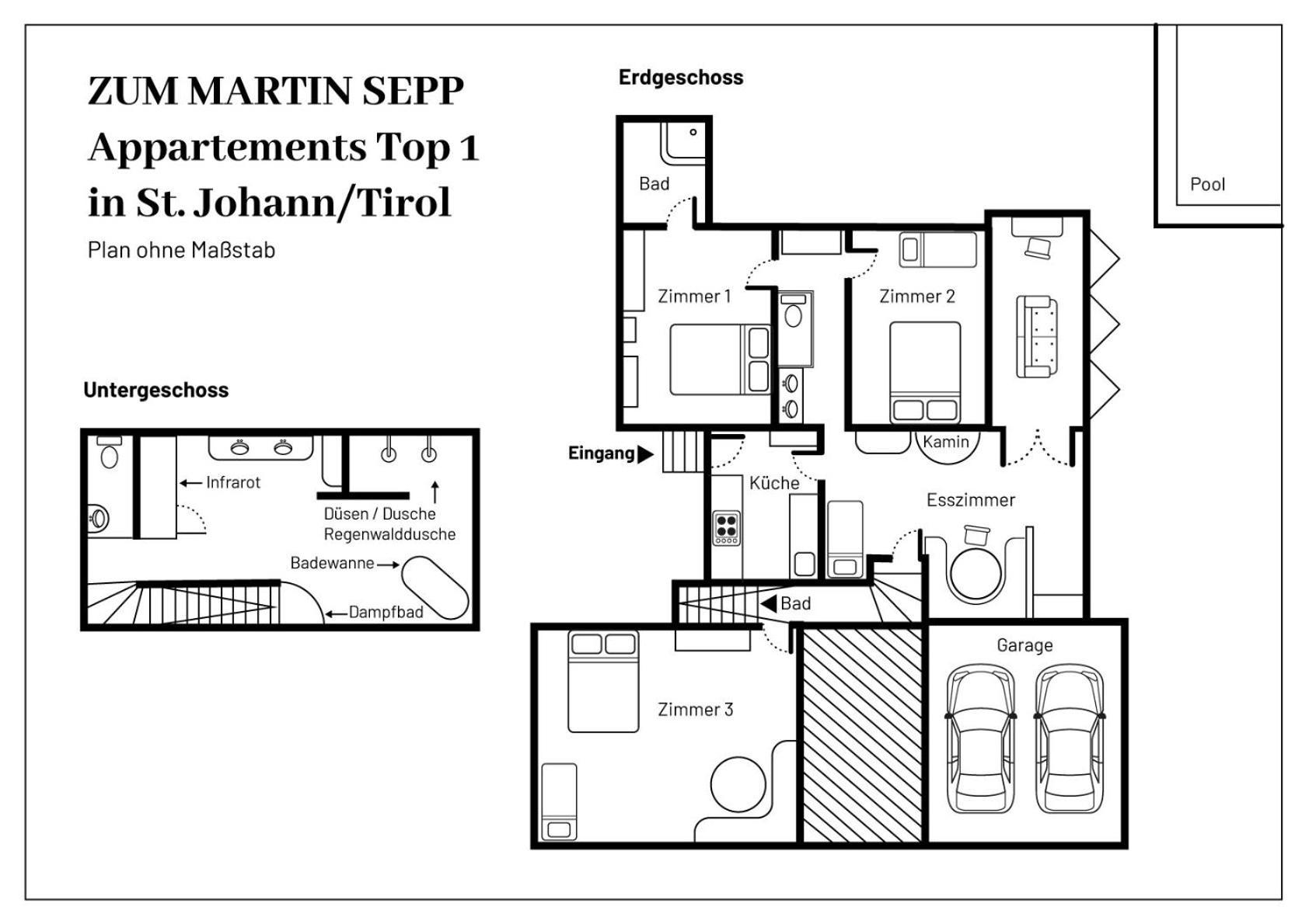 Zum Martin Sepp Appartements Im Martinshof Sankt Johann in Tirol Exteriér fotografie